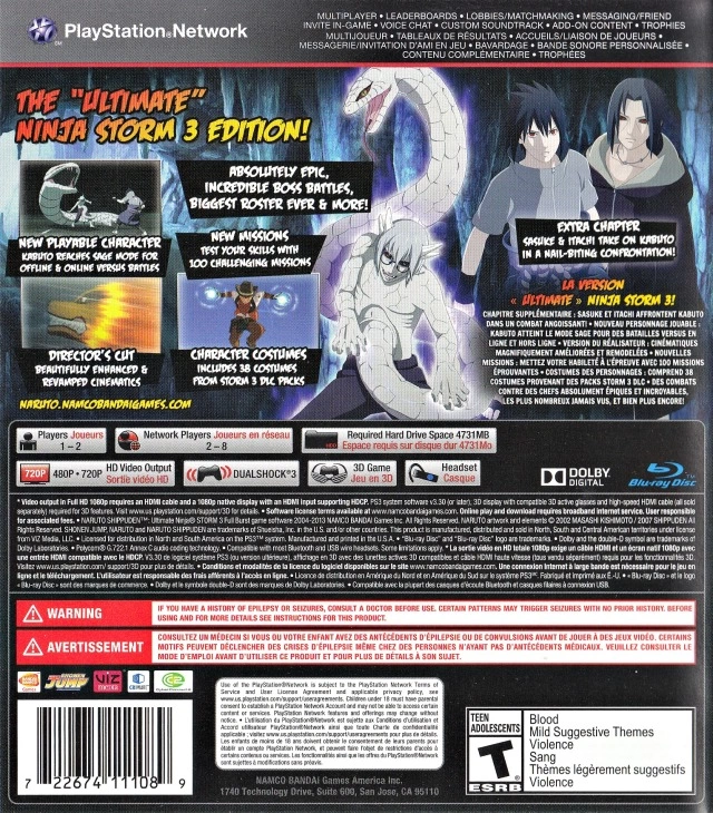 Capa do jogo Naruto Shippuden: Ultimate Ninja Storm 3 - Full Burst