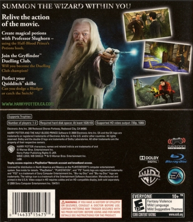 Capa do jogo Harry Potter e o Enigma do Príncipe