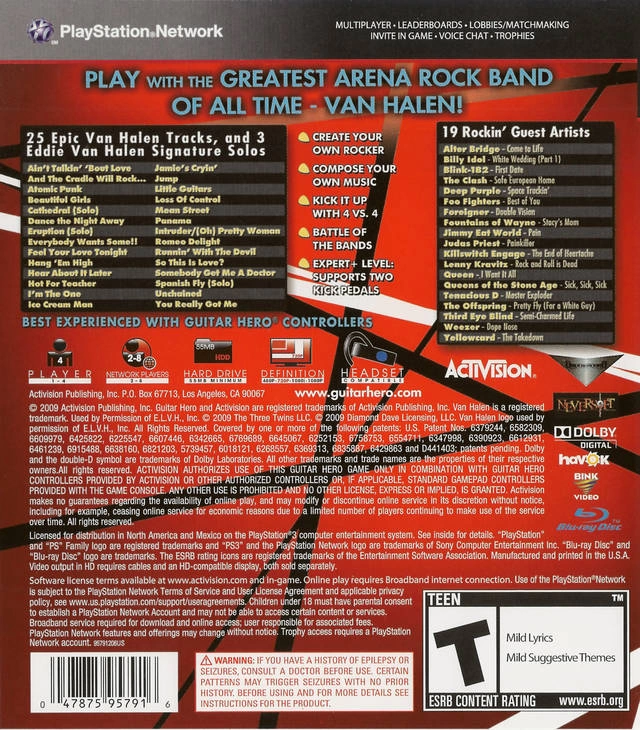 Guitar Hero: Van Halen cover