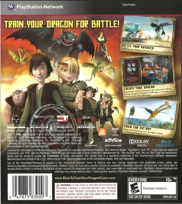 Capa do jogo How to Train Your Dragon