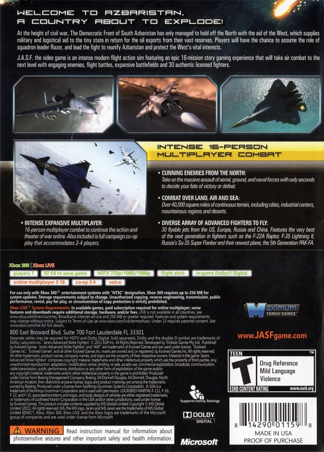 JASF: Janes Advanced Strike Fighters cover