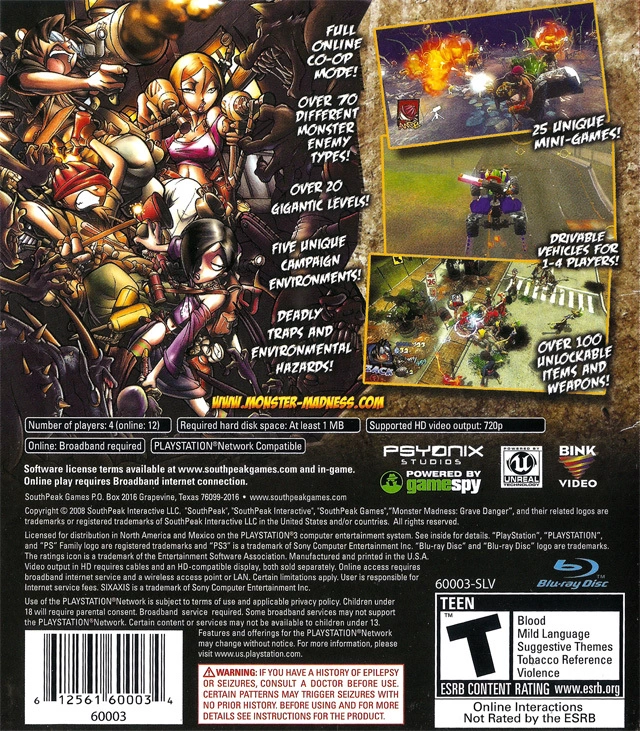 Capa do jogo Monster Madness: Grave Danger