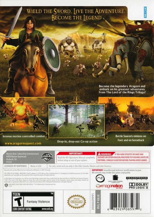 Capa do jogo The Lord of the Rings: Aragorns Quest