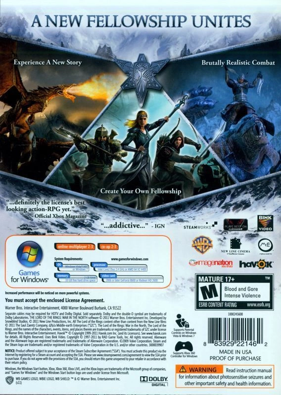 Capa do jogo The Lord of the Rings: War in the North