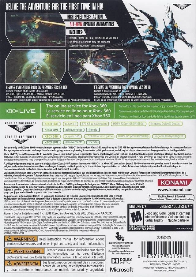 Zone of the Enders: HD Collection cover