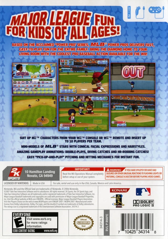 Capa do jogo MLB Power Pros