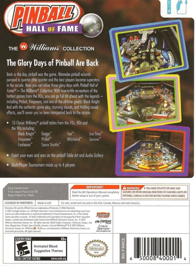 Pinball Hall of Fame: The Williams Collection cover