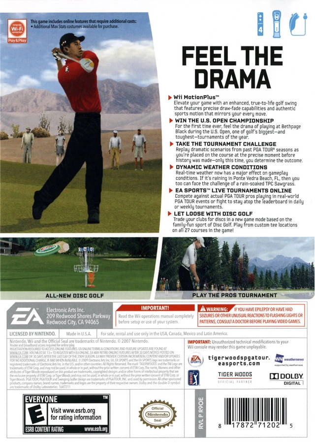 Capa do jogo Tiger Woods PGA Tour 10