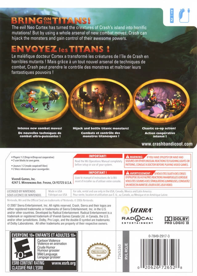 Capa do jogo Crash of the Titans