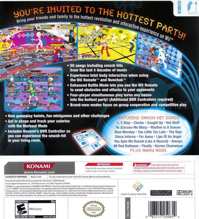 Capa do jogo Dance Dance Revolution: Hottest Party