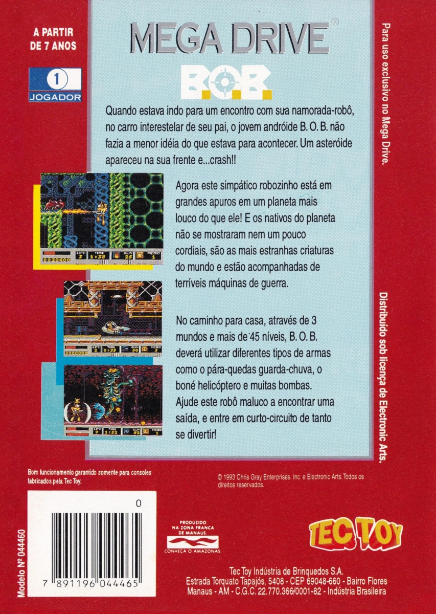 Capa do jogo B.O.B.