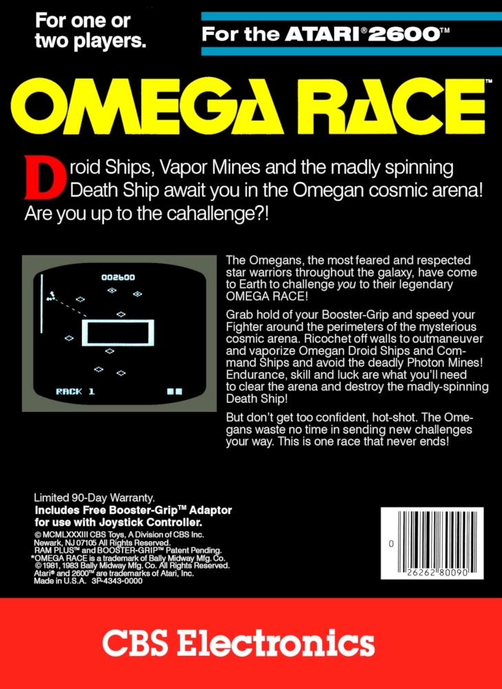 Omega Race cover