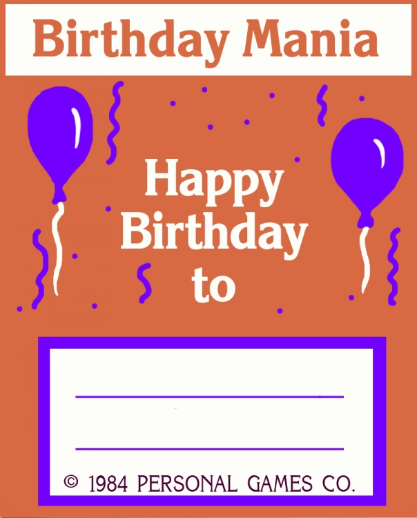 Birthday Mania cover