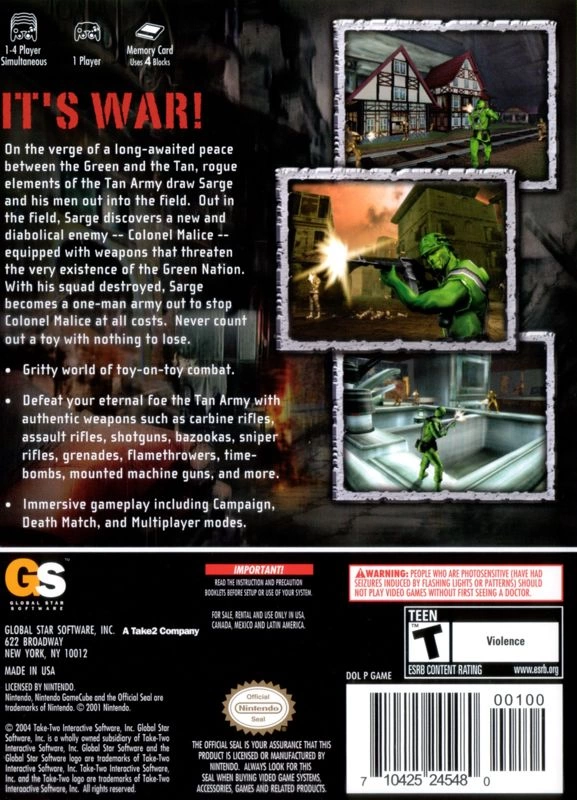 Army Men: Sarges War cover
