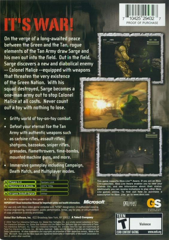 Army Men: Sarges War cover