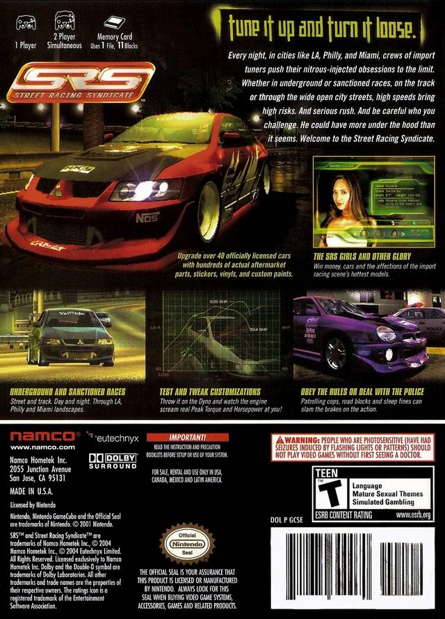 SRS: Street Racing Syndicate cover