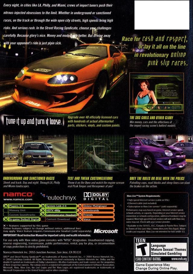 SRS: Street Racing Syndicate cover