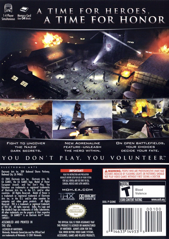 Capa do jogo Medal of Honor: European Assault