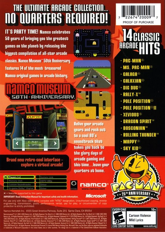 Namco Museum: 50th Anniversary cover