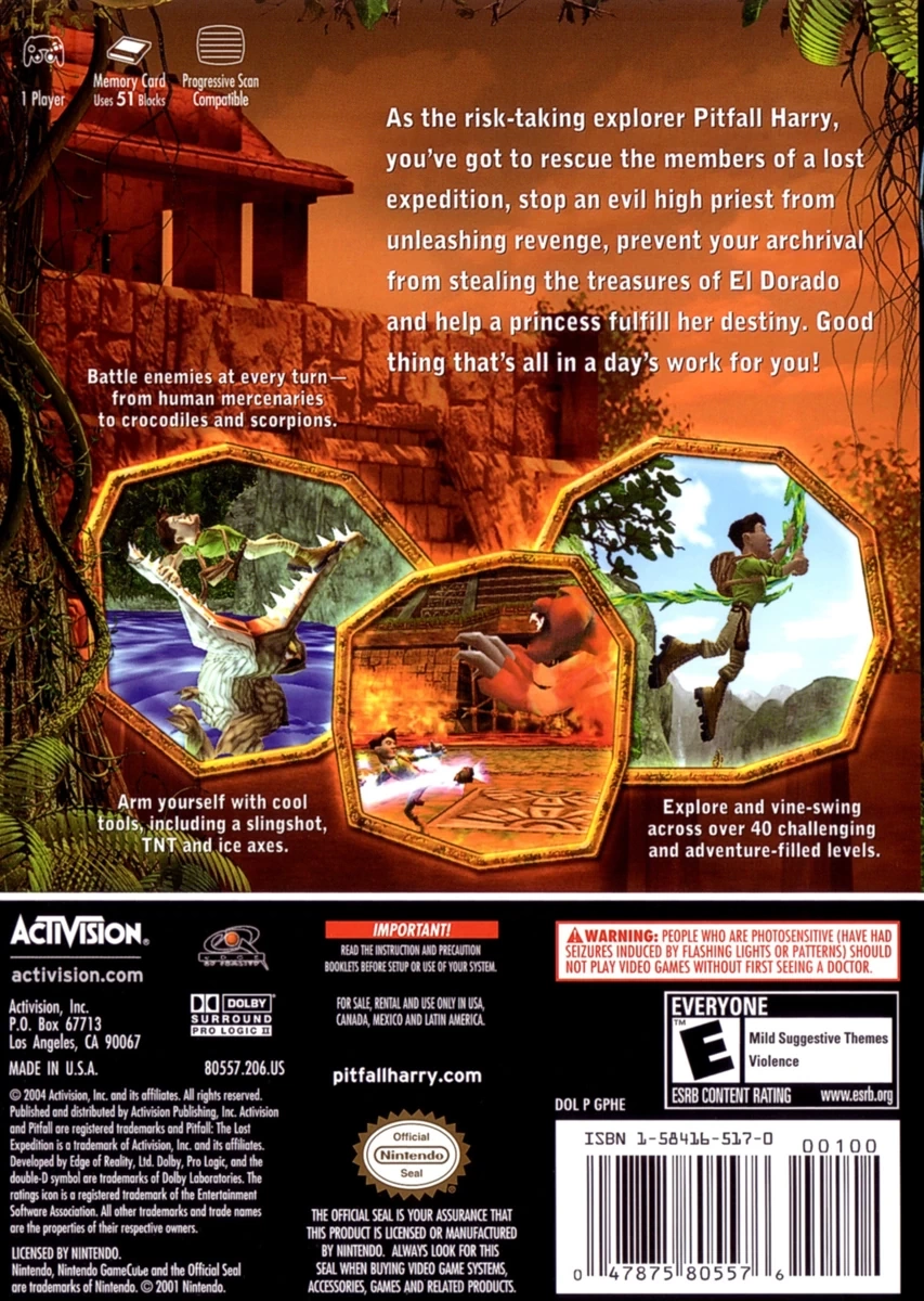 Pitfall: The Lost Expedition cover