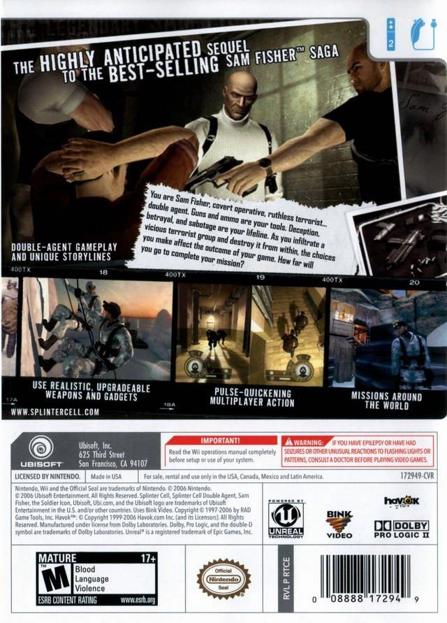 Tom Clancys Splinter Cell: Double Agent cover