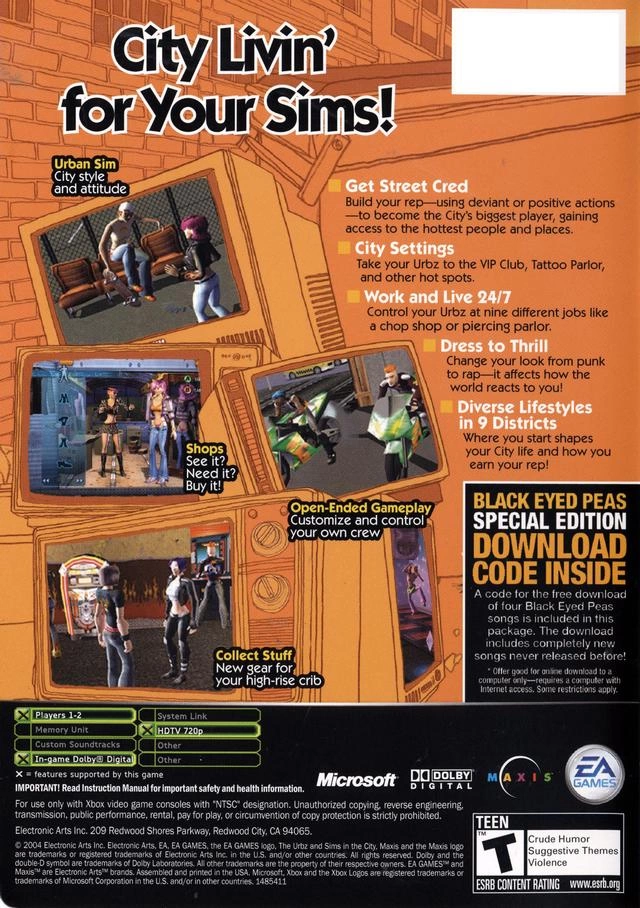 The Urbz: Sims in the City cover