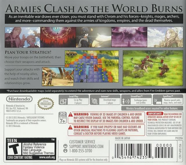 Capa do jogo Fire Emblem: Awakening