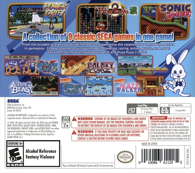 Sega 3D Classics Collection cover