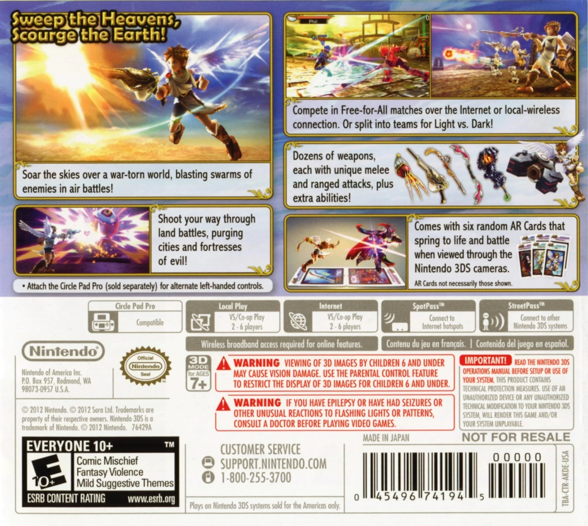 Capa do jogo Kid Icarus: Uprising