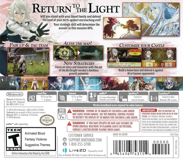 Capa do jogo Fire Emblem Fates: Birthright