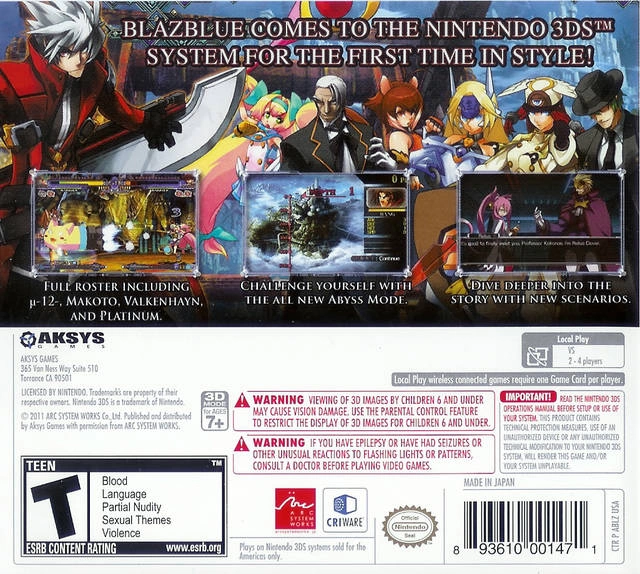 BlazBlue: Continuum Shift II cover