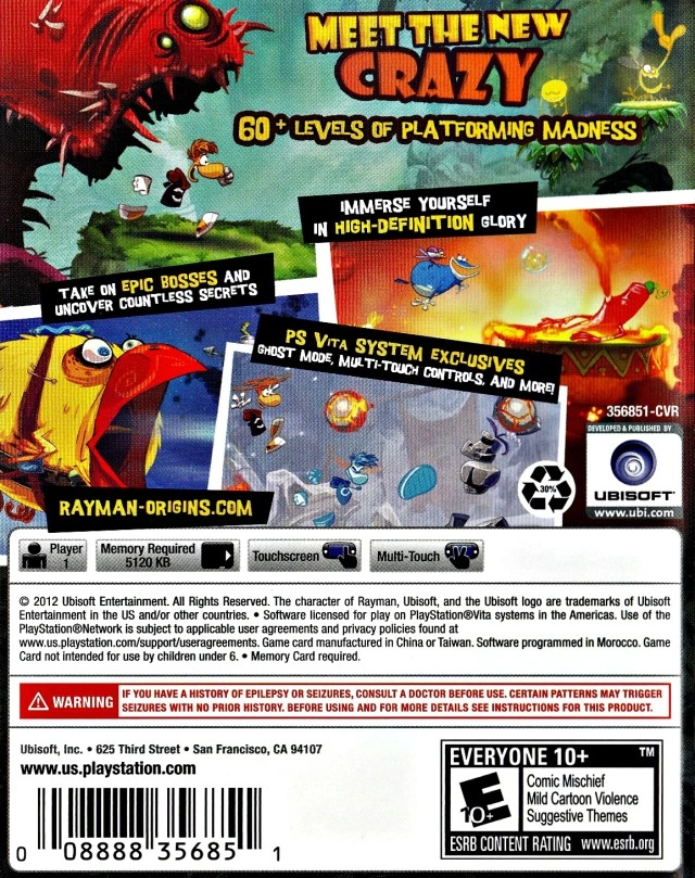 Rayman Origins cover
