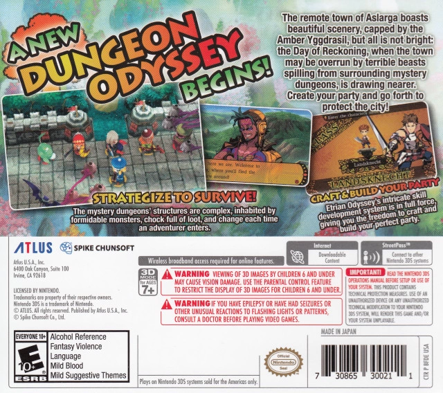 Capa do jogo Etrian Mystery Dungeon