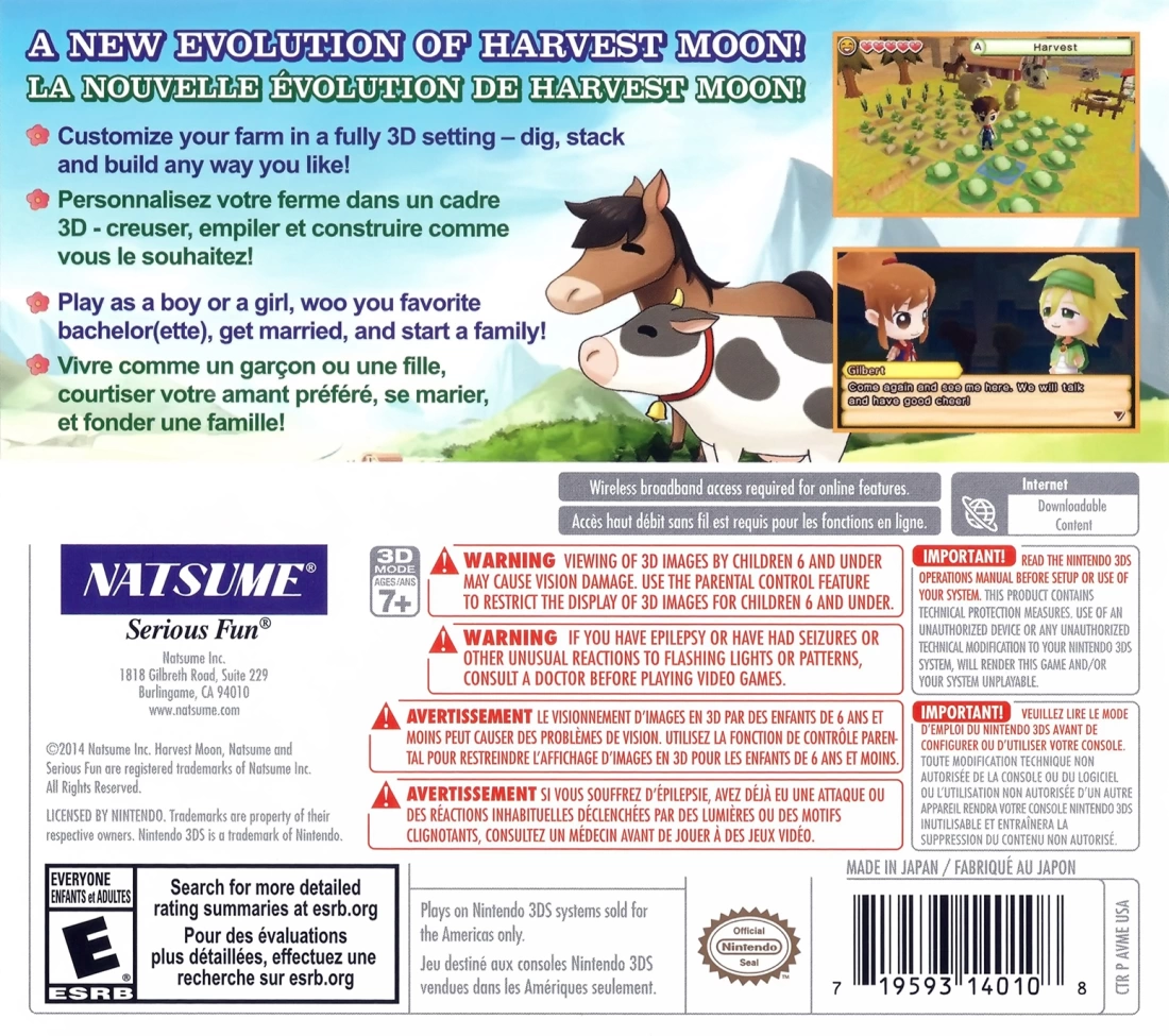 Harvest Moon 3D: The Lost Valley cover