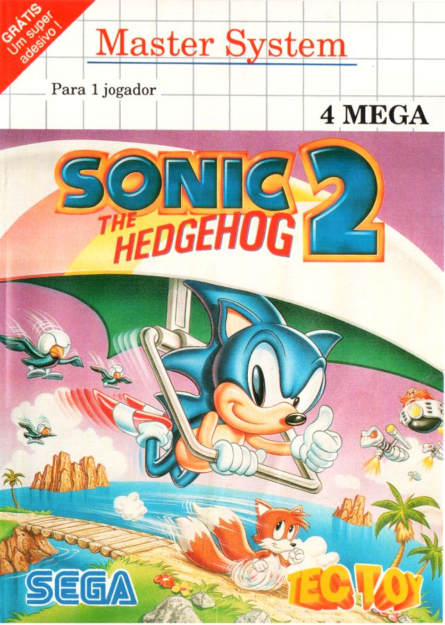 Manual de Master System do jogo Sonic The Hedghog da S