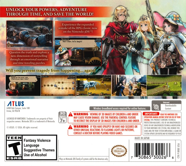 Capa do jogo Radiant Historia: Perfect Chronology