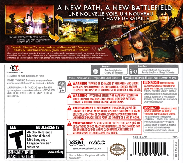 Samurai Warriors: Chronicles cover