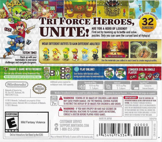 Capa do jogo The Legend of Zelda: Tri Force Heroes
