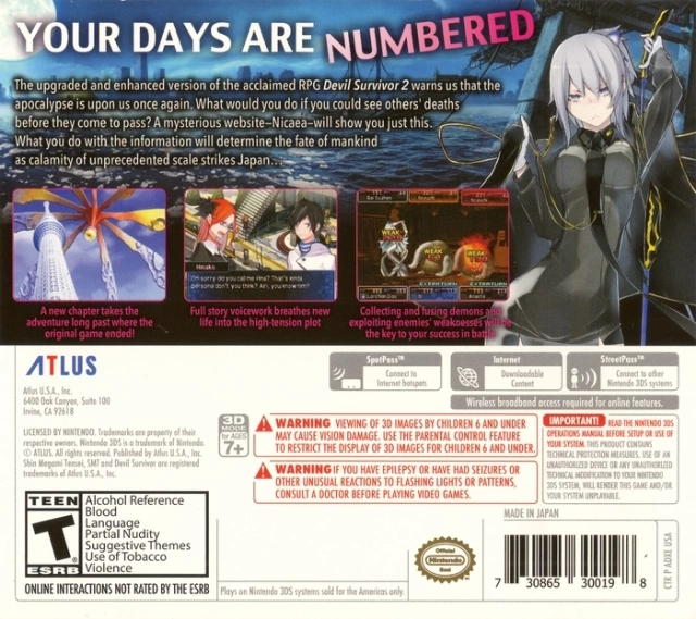 Capa do jogo Shin Megami Tensei: Devil Survivor 2 - Record Breaker
