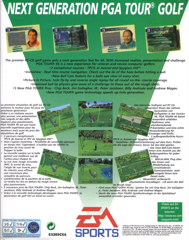 Capa do jogo PGA Tour 96