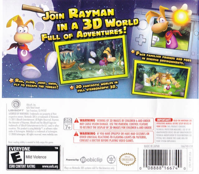 Capa do jogo Rayman 3D