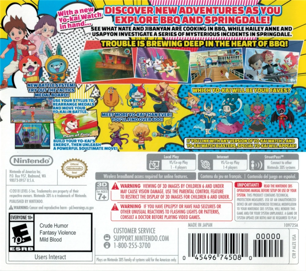 Capa do jogo Yo-kai Watch 3
