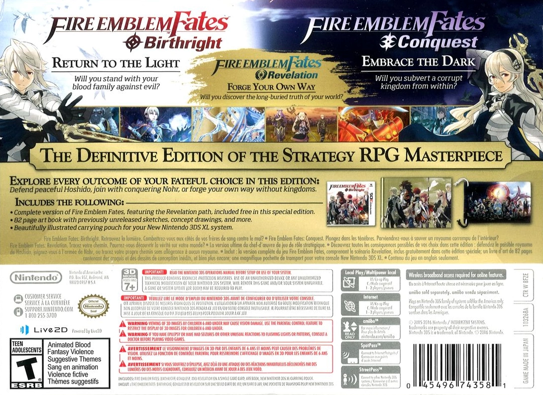 Capa do jogo Fire Emblem Fates: Special Edition