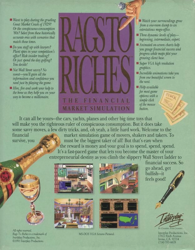 Capa do jogo Rags to Riches: The Financial Market Simulation