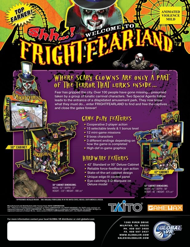 Capa do jogo Shh...! Welcome to Frightfearland