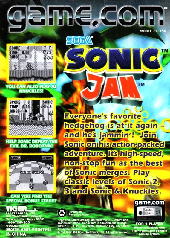 Capa do jogo Sonic Jam