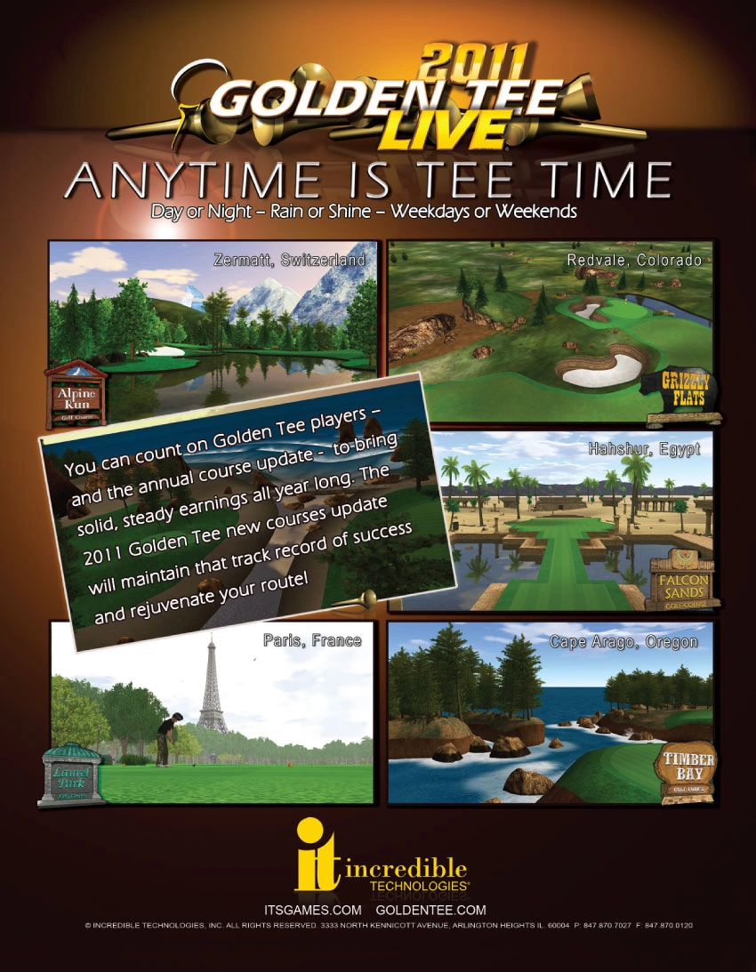 Capa do jogo Golden Tee Live 2011
