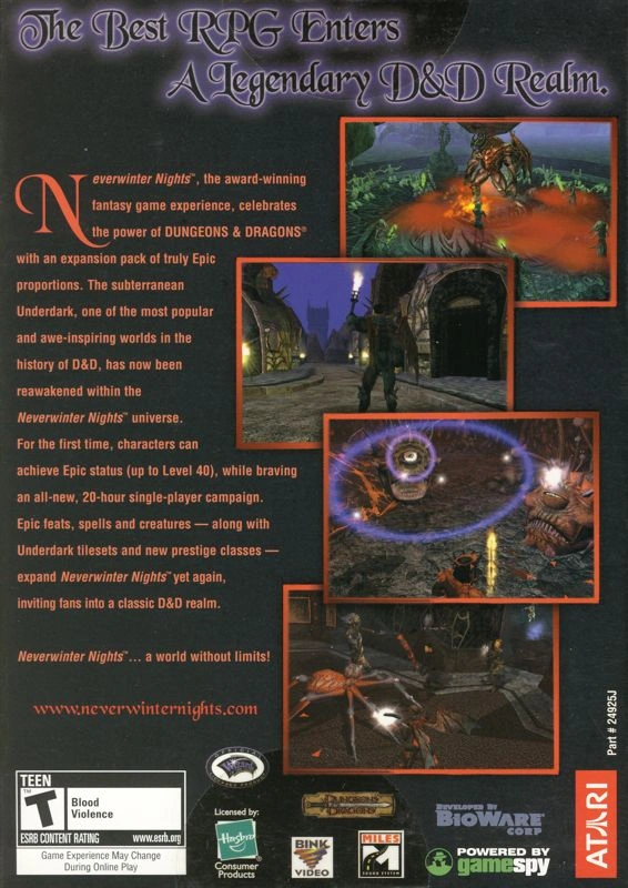 Neverwinter Nights: Hordes of the Underdark cover