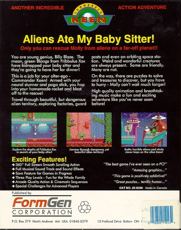 Commander Keen: Aliens Ate My Babysitter! cover
