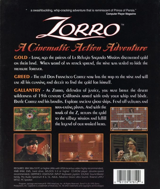 Capa do jogo Zorro